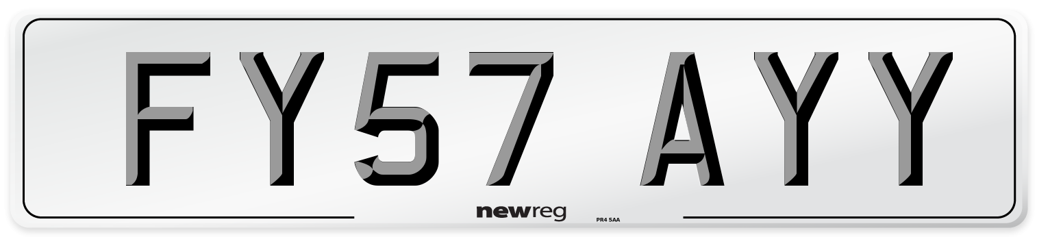 FY57 AYY Number Plate from New Reg